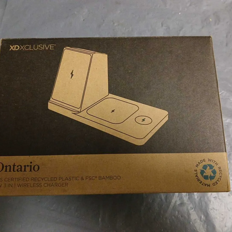 BOXED XD XCLUSIVE ONTARIO 3IN1 WIRELESS CHARGER