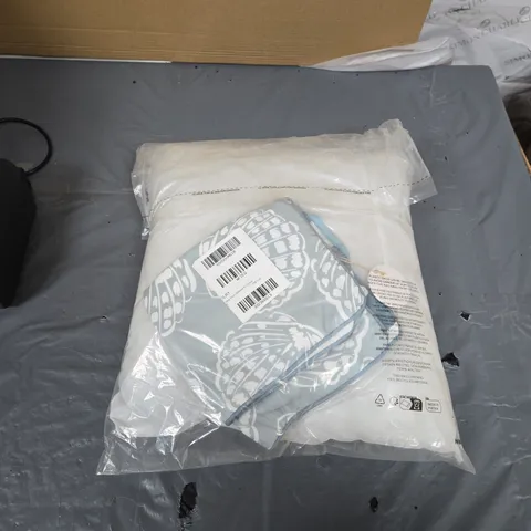 VERY HOME CUSHION COVER – WHITE WITH BLUE PATTERN, SEALED IN BAG VERY BRAND