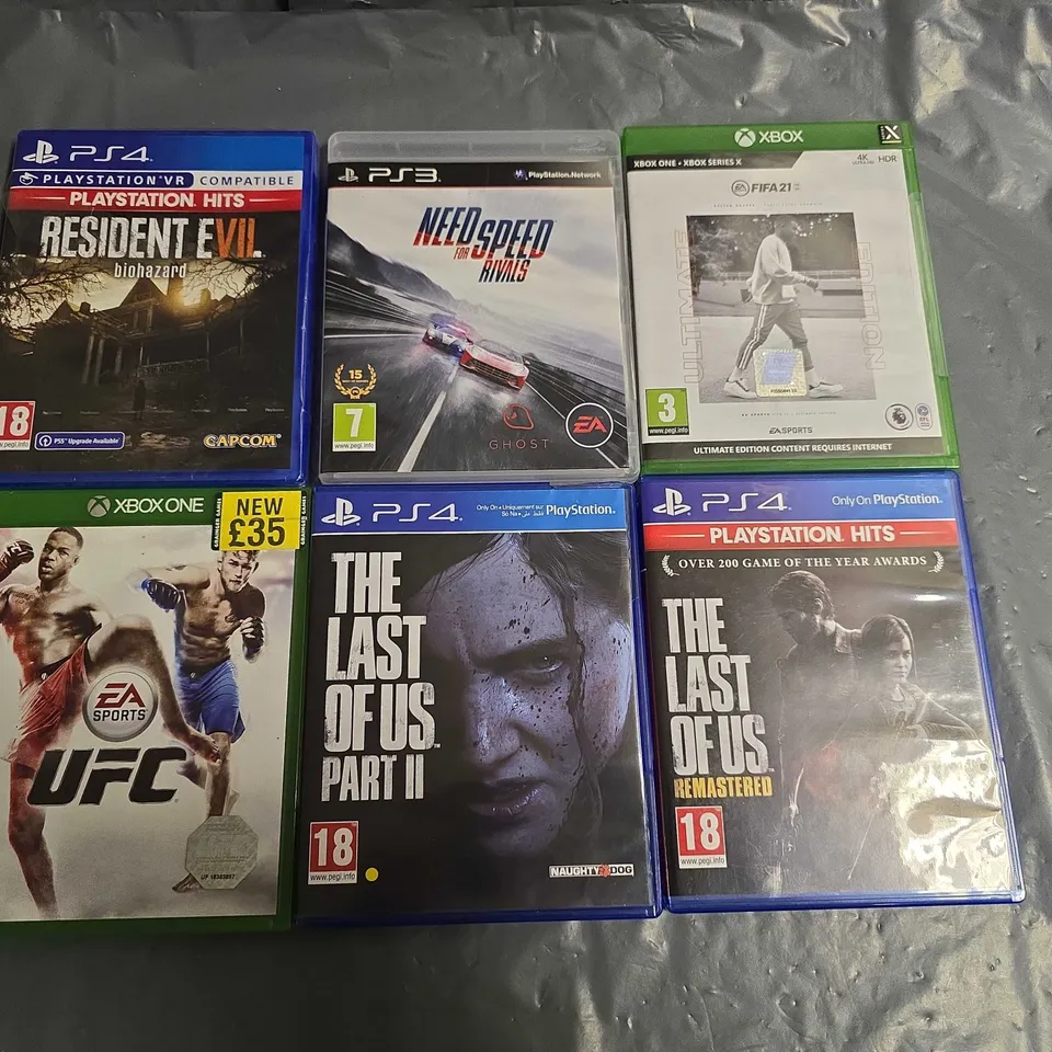 LOT OF 18 ASSORTED MEDIA ITEMS TO INCLUDE GAMES, DVDS AND BLUERAY