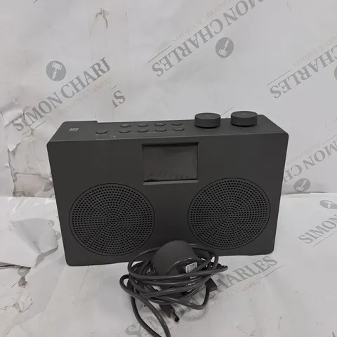 JOHN LEWIS SPECTRUM DUO II RADIO DIGITAL DAB+ FM BLUETOOTH SPEAKER GUNMETAL GREY