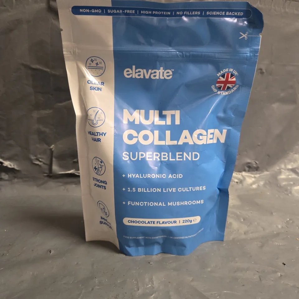 SEALED ELAVATE MULTI COLLAGEN SUPERBLEND IN CHOCOLATE 220G
