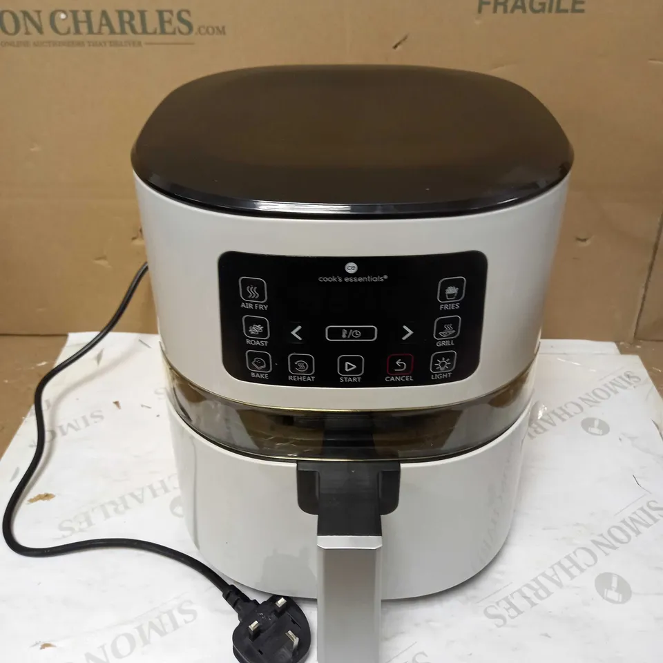 COOK'S ESSENTIALS 4.0L AIR FRYER WITH DIGITAL TOUCHSCREEN & VIEWING SCREEN - COOL GREY