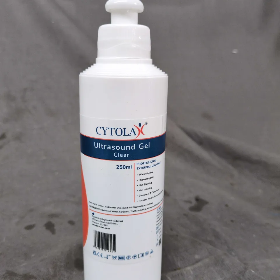 LOT OF APPROXIMATELY 24 250ML CYTOLA ULTRASOUND CLEAR GELS