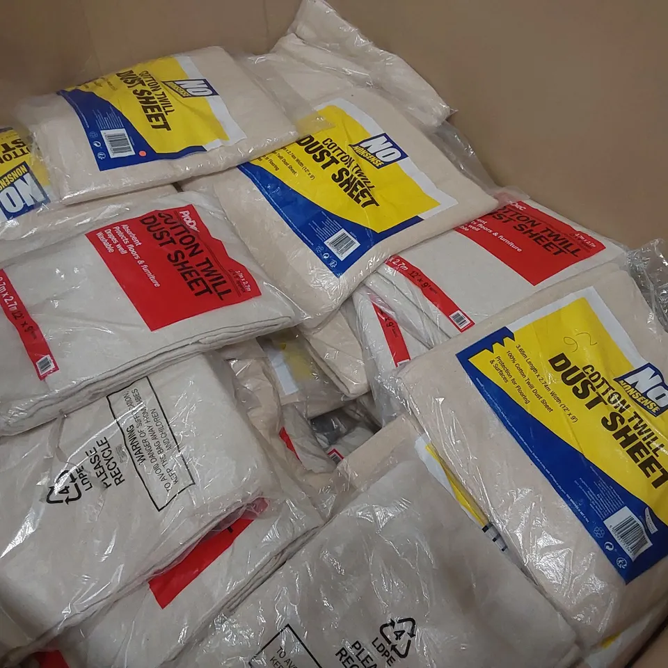 PALLET CONTAINING A VERY LARGE QUANTITY OF DUST SHEETS