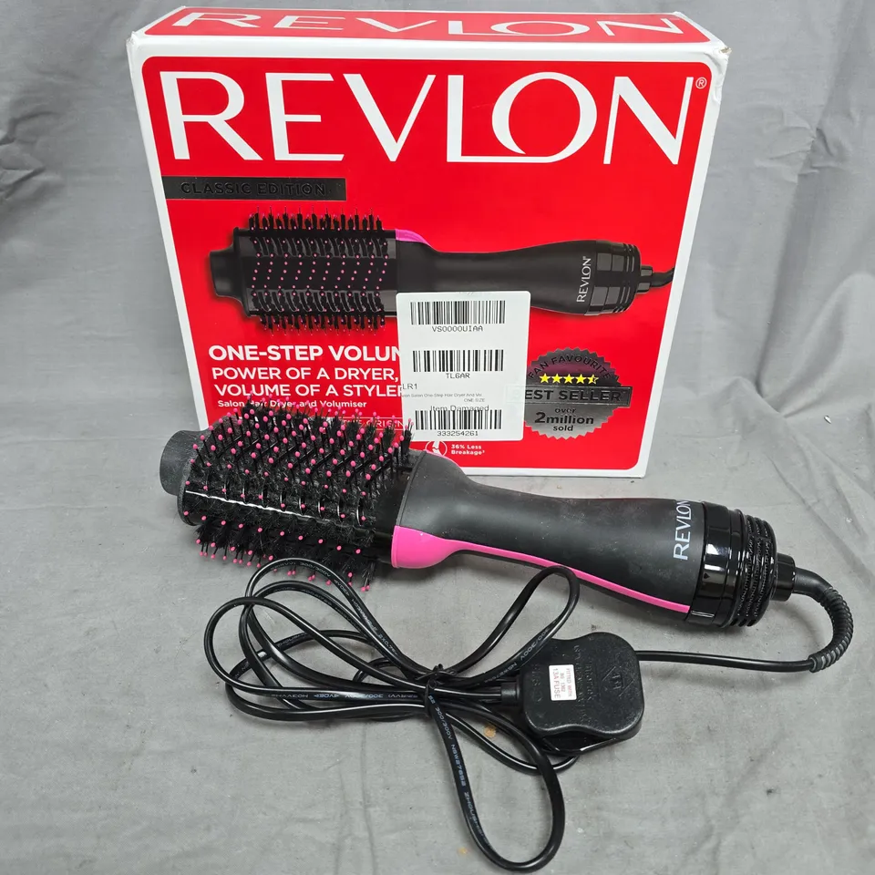 BOXED REVLON SALON ONE-STEP HAIR DRYER AND VOLUMISER 