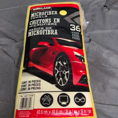 KIRKLAND MICROFIBER TOWELS PACK – 36 PIECES, 40.6 X 40.6 CM