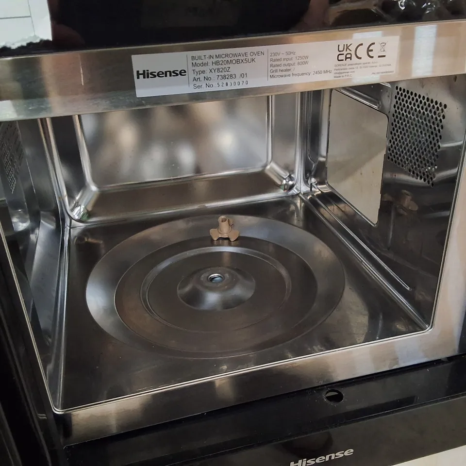 HISENSE HB20MOBX5UK BUILT-IN SOLO MICROWAVE - BLACK