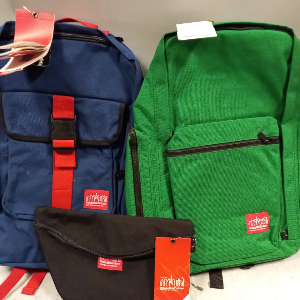 LOT OF 3 MANHATTAN PORTAGE BAGS 