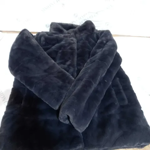 CENTIGRADE FAUX FUR COAT CHARCOAL SIZE S