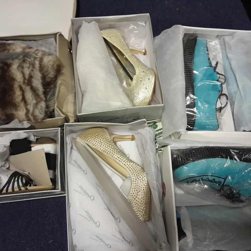 LOT OF ASSORTED ITEMS TO INCLUDE SONY DOCKING STATION, LAPTOP BAGS, TALKING CALORIE COUNTER AND BOXED SHOES