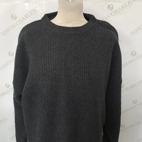 HUSH PENNY KNITTED JUMPER IN CHARCOAL MARL SIZE L