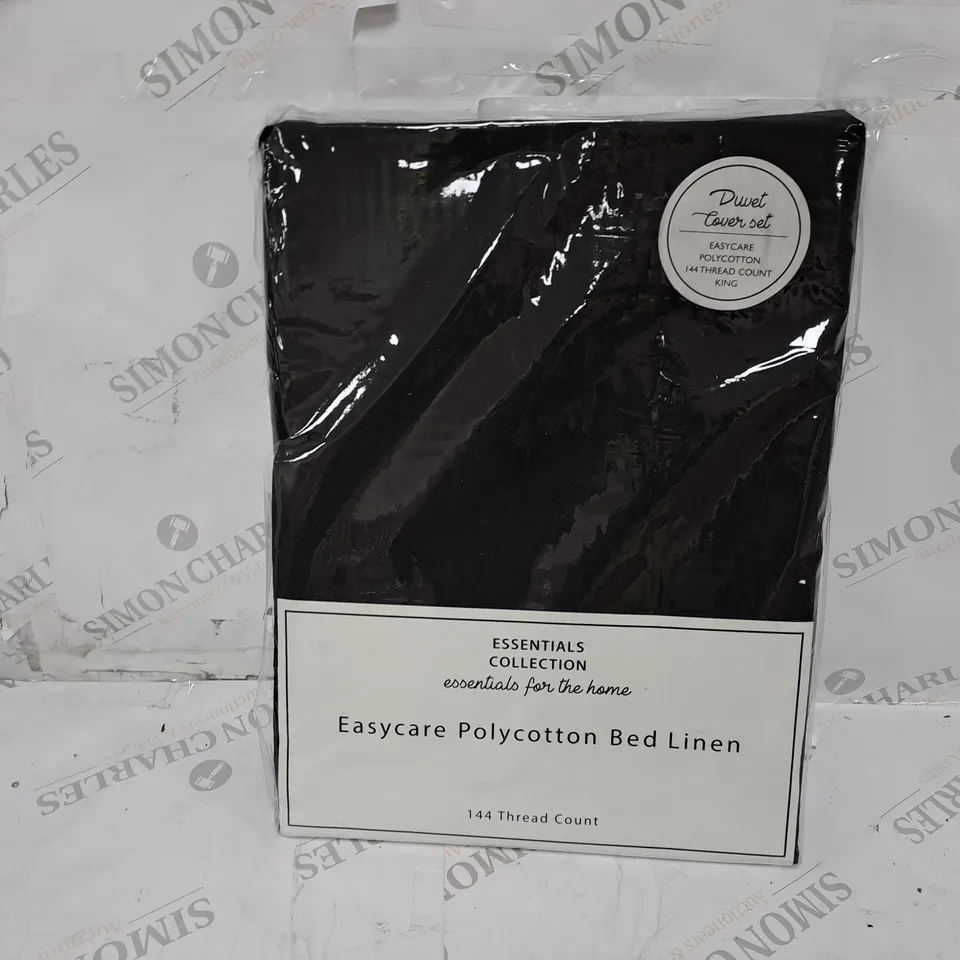 68 PICK DUVET PILLOWCASE SET CHARCOAL KING RRP £22