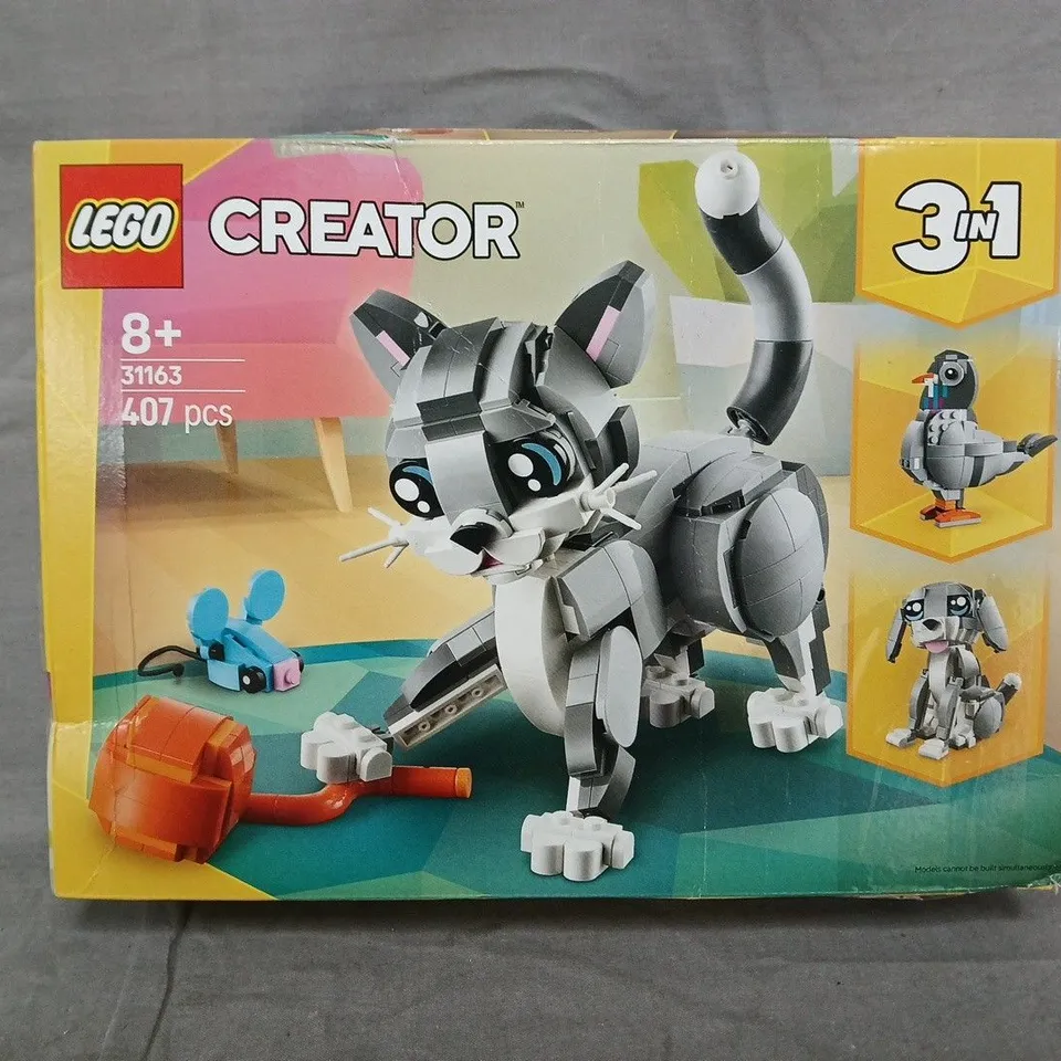 LEGO CREATOR 3-IN-1 GREY CAT ROBOT BUILD SET (BOXED)