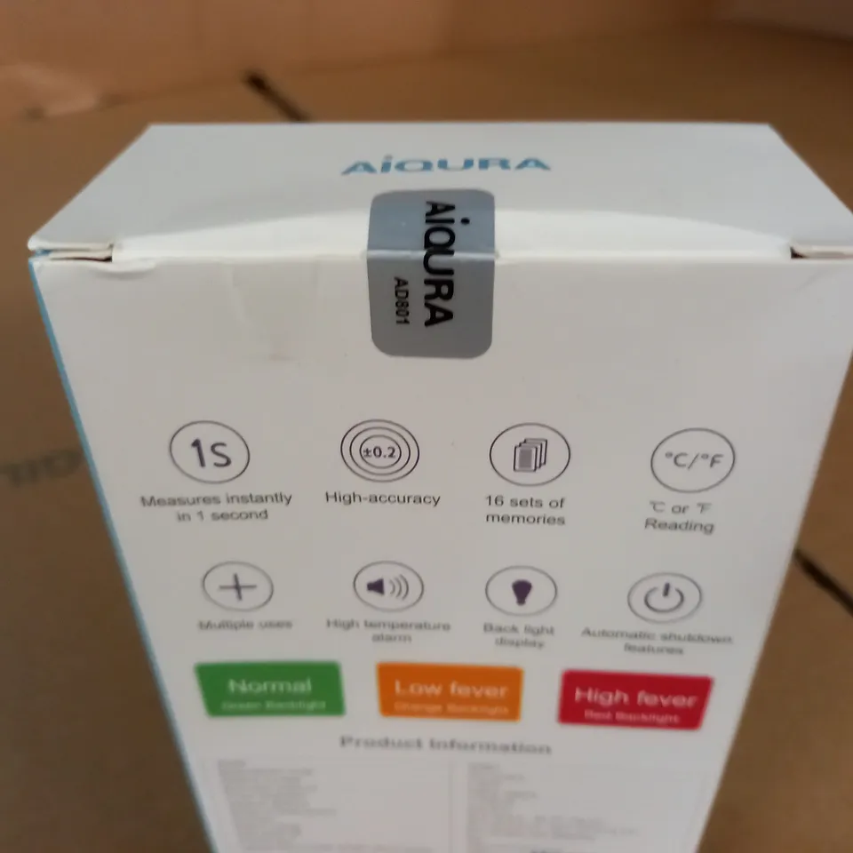 BOXED AIQURA INFRARED FOREHEAD THERMOMETER 