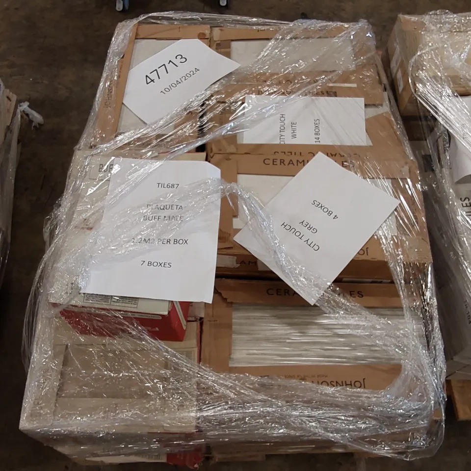 PALLET OF ASSORTED TILES TO INCLUDE;