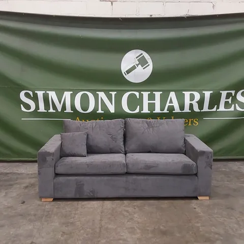DESIGNER 4 SEATER FABRIC UPHOLSTERED SOFA