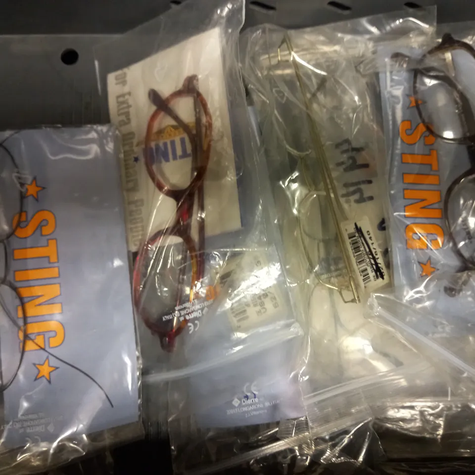 APPROXIMATELY 10 ASSORTED DE RIGO STING GLASSES TO INCLUDE MODELS 6156, 4342, 4396, 6116 ETC.  