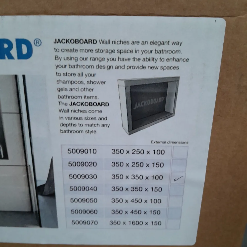 BOXED JOCKOBOARD WALL NICHE - 35X35X10CM