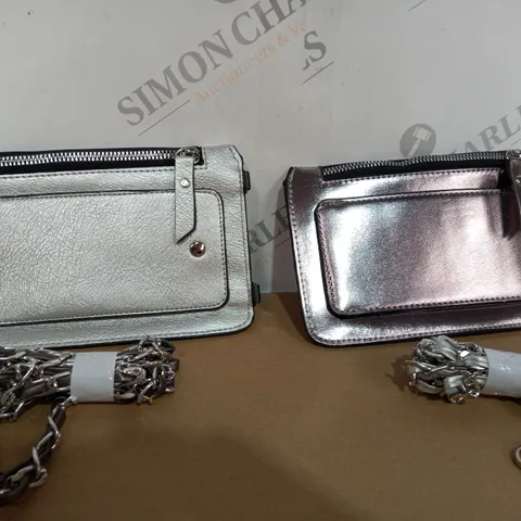LOT OF 2 UNBRANDED FOAM LEATHER PURSES 