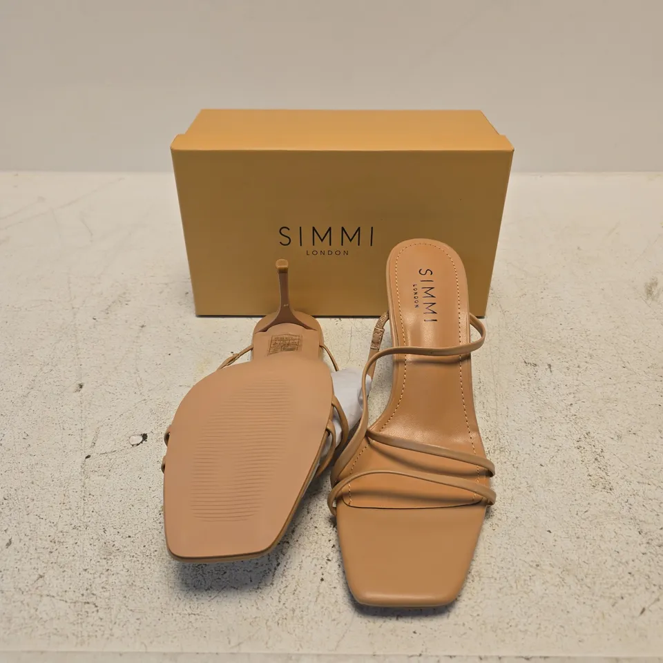 SIMMI LONDON ELENA SANDALS – BEIGE, UK 5 (EU 38) – BOXED