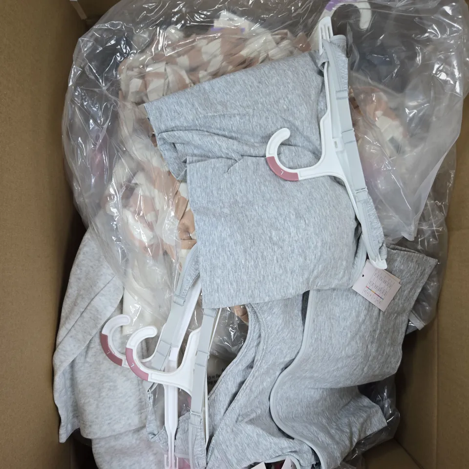 APPROXIMATELY 25 ASSORTED CLOTHING PRODUCTS IN VARIOUS STYLES & SIZES