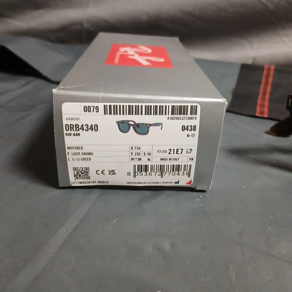 RAY-BAN WAYFARER RB4340 SUNGLASSES – TORTOISHELL FRAME