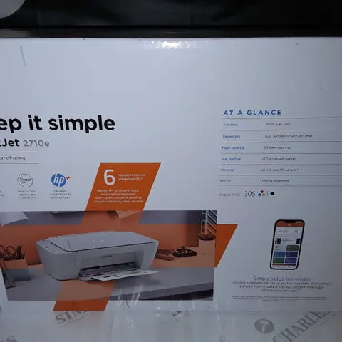 BOXED HP DESKJET 2710E MULTIFUNCTION PRINTER