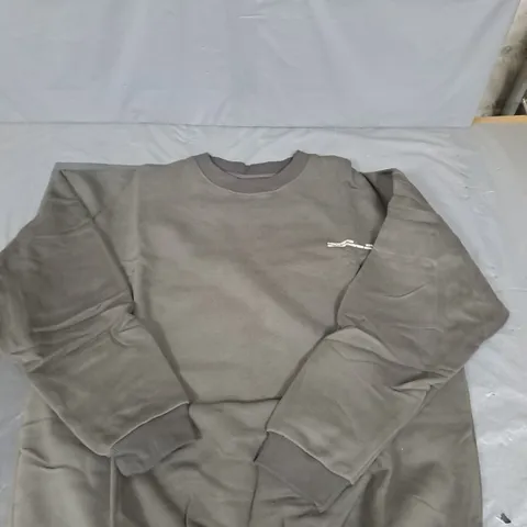 BOX OF APPROXIMATELY 11 MENS SWEATSHIRTS - DARK GREY - SIZES LARGE AND EXTRA LARGE