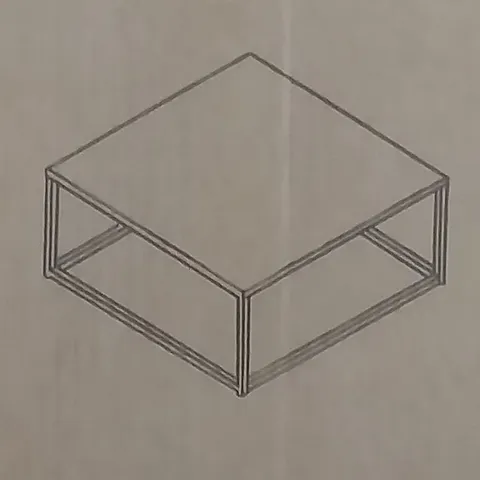 BOXED SCALA COFFEE TABLE IN WHITE MARBLE AND GOLD