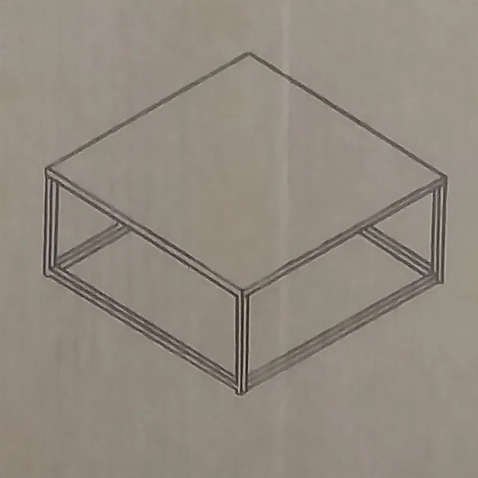 BOXED SCALA COFFEE TABLE IN WHITE MARBLE AND GOLD 
