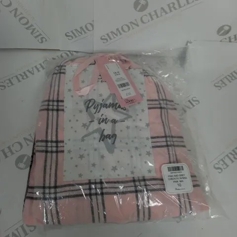 BAGGED BOUX AVENUE CHECK PYJAMAS SIZE 10