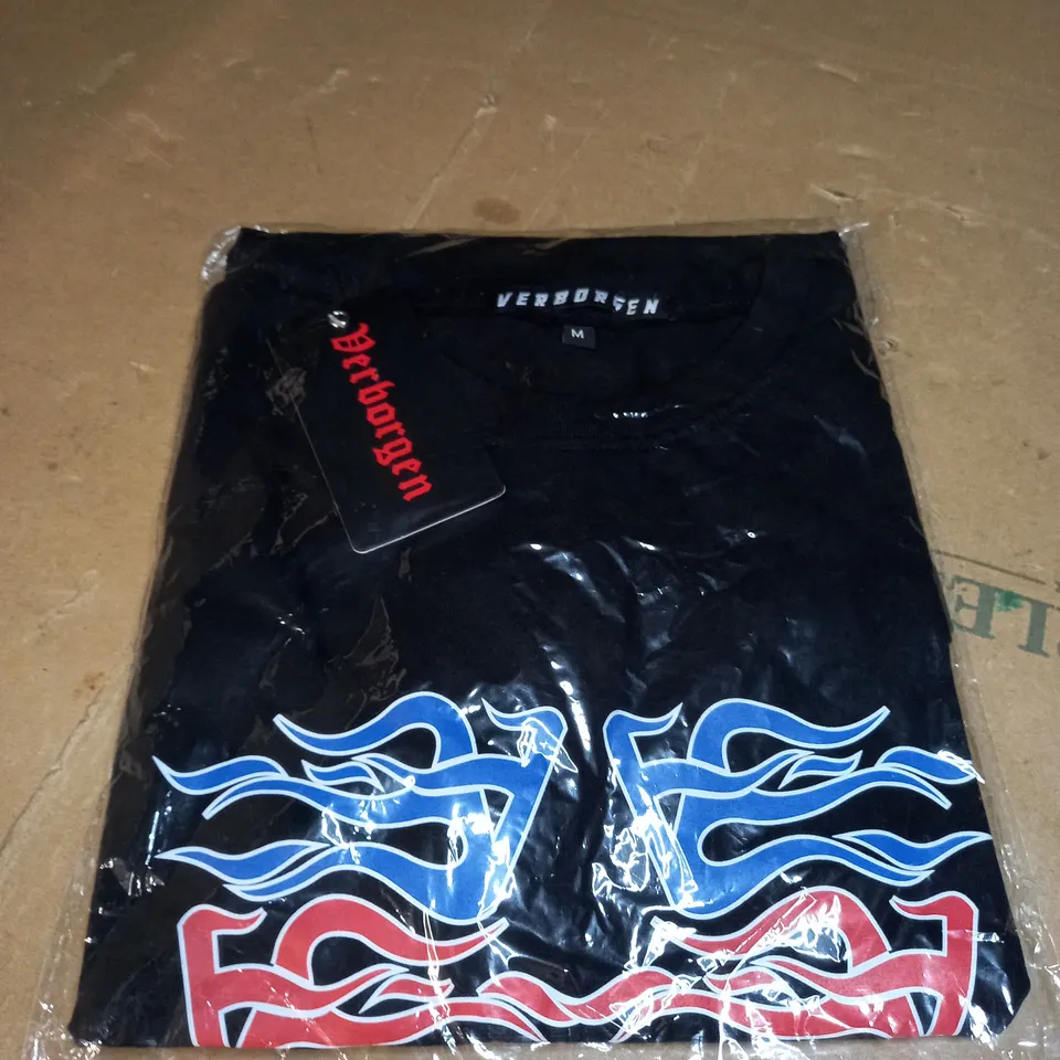 VERBORGEN BLACK T-SHIRT SIZE M 
