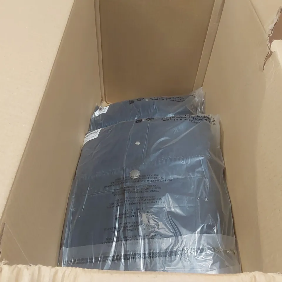BOX CONTAINING APPROXIMATELY 6x BRAND NEW ANTHOLOGY INDIGO BOILERSUITS - SIZE 14