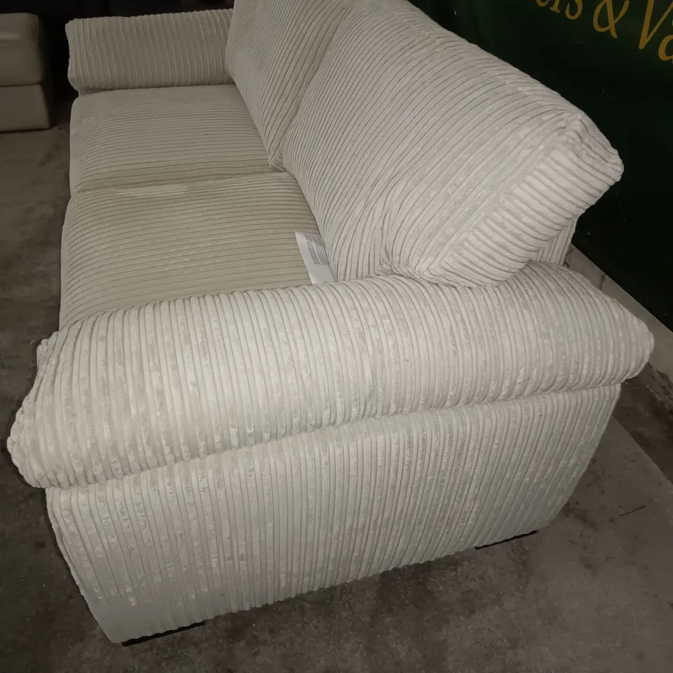 LIGHT GREY JUMBO CORD 2-SEATER SOFA