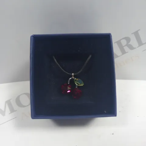 BOXED SWAROVSKI KOLYE FRUITY CHERRY MINI PENDANT NECKLACE 
