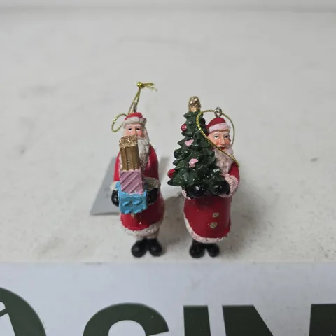 BOX OF APPROX 12 GISELA GRAHAM LONDON  VINTAGE CHRISTMAS SANTA HANGING ORNAMENTS
