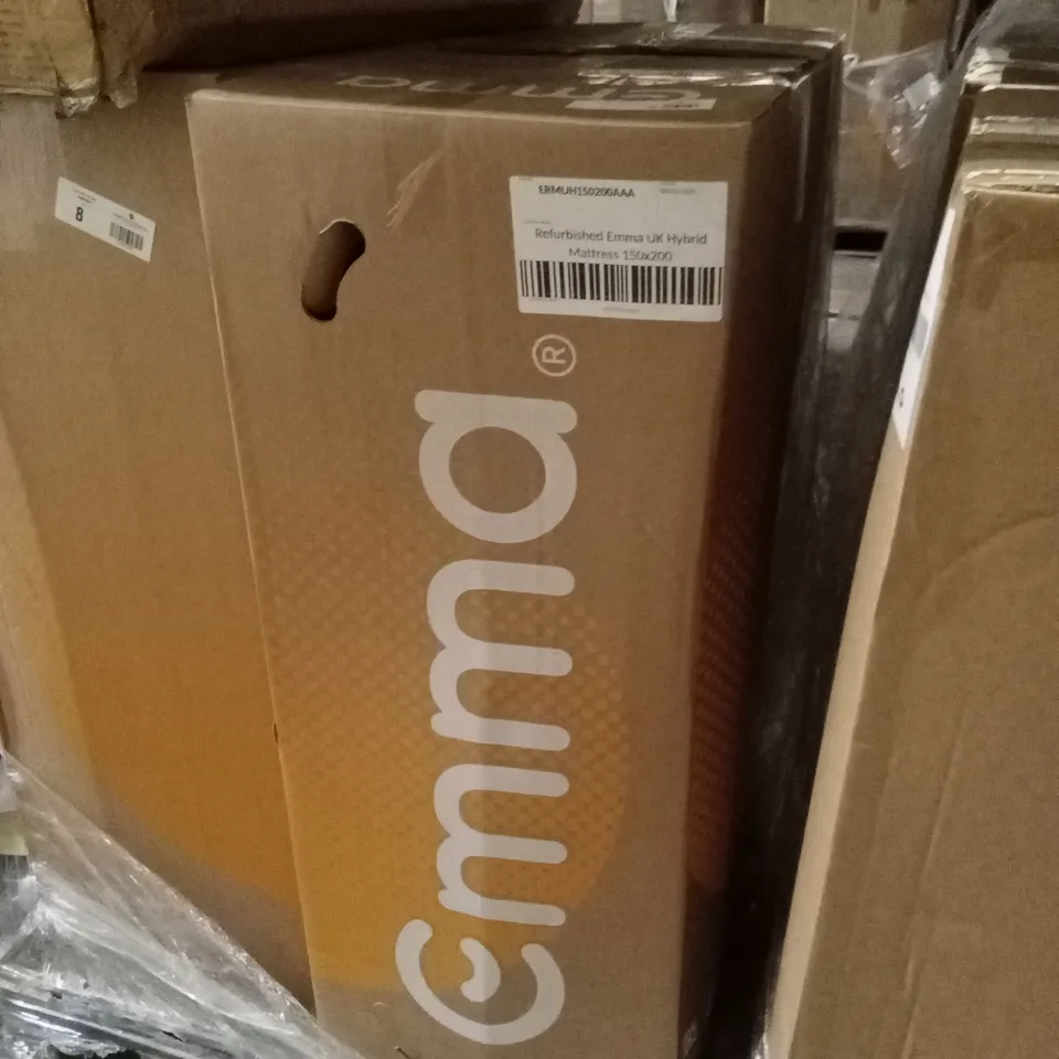 BOXED AND ROLLED MANUFACTURER REFURBISHED EMMA UK HYBRID MATTRESS 150 X 200CM (KING SIZE)