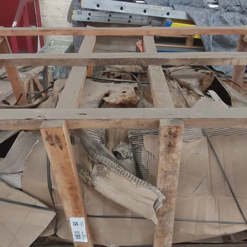 PALLET CONTAINING 3 HOMESDIRECT365 TEAK ROOT DRIFT COFFEE TABLE BASES