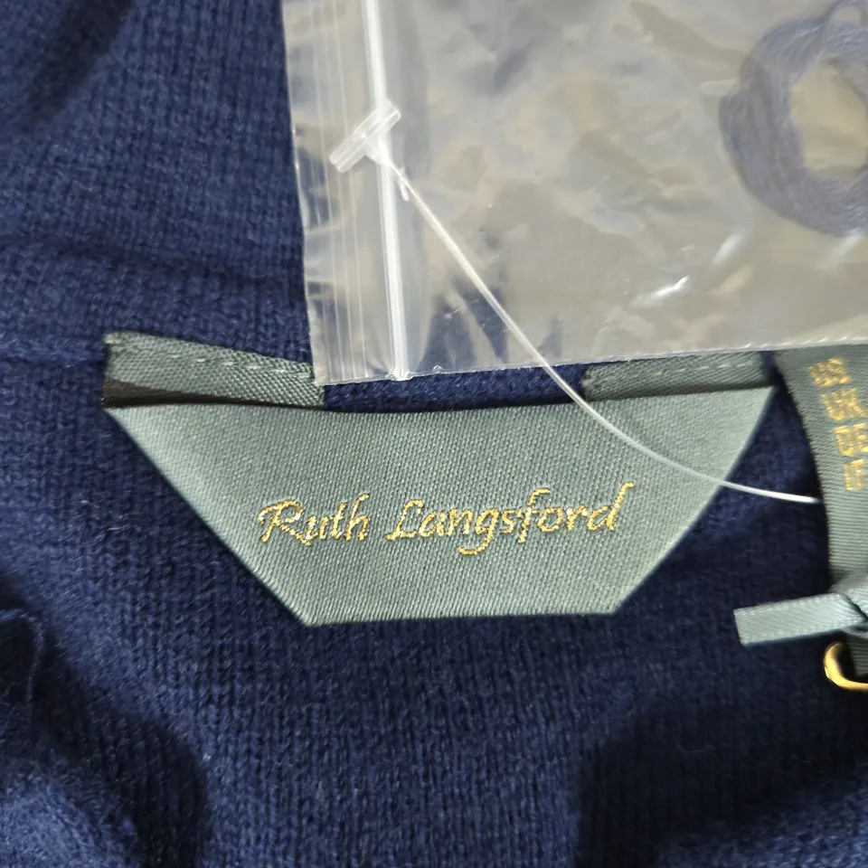 RUTH LANGSFORD NAVY KNIT JUMPER – UK M
