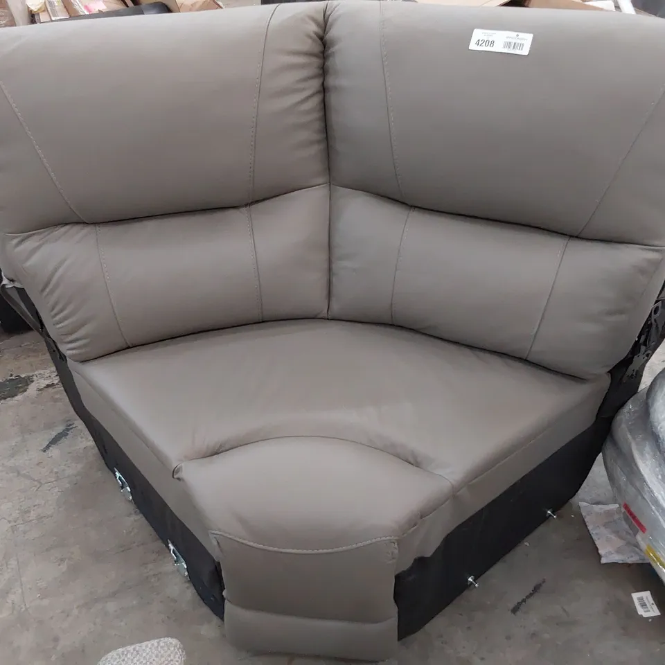 DESIGNER TIVOLI CORNER SECTION GREY LEATHER
