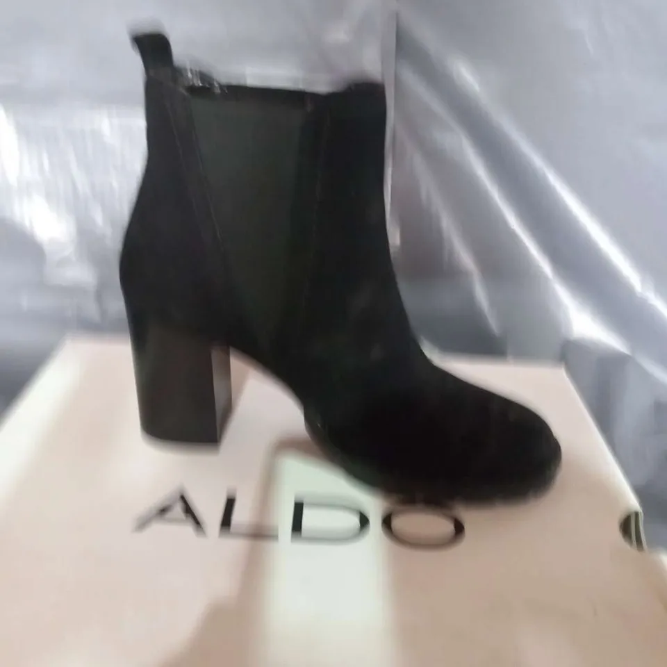 BOXED ALDO GALOREVIA BLACK ANKLE BOOTS SIZE 3