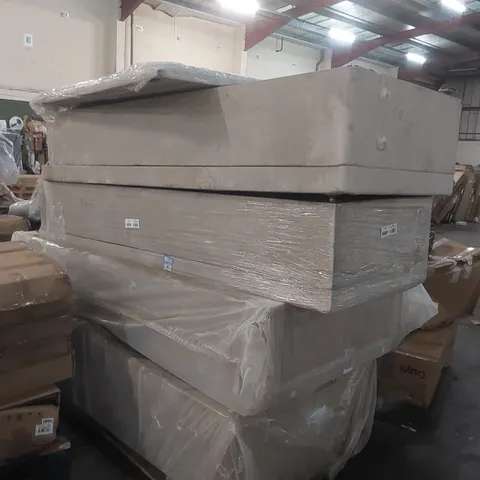 PALLET OF ASSORTED DIVAN BASE PARTS AND 1x HEADBOARD 