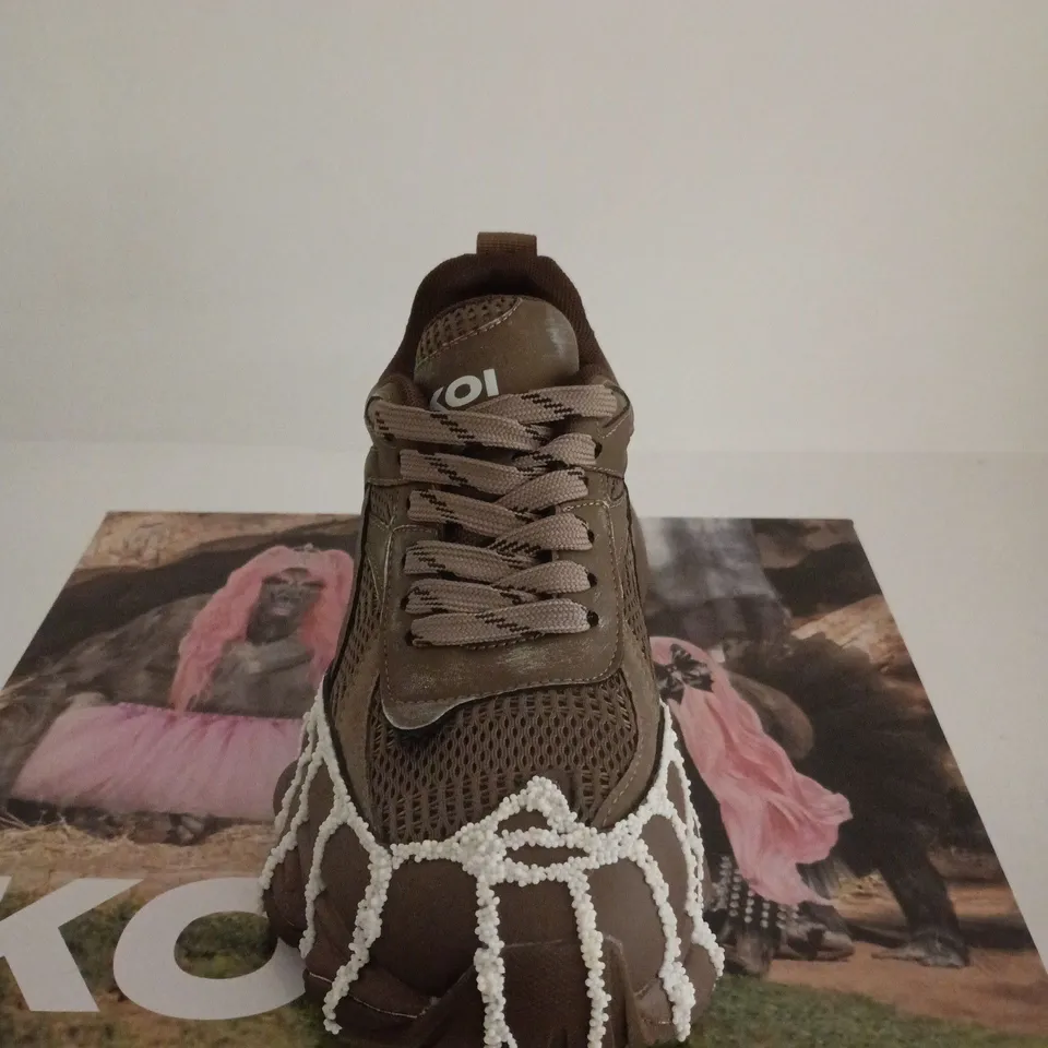 BOXED PAIR OF KOI FOREST LINES MEGA CHUNKY TRAINERS -  UK SIZE 6