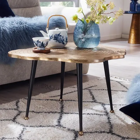 BOXED WOHNLING ROUND COFFEE TABLE 81X40CM - NATURAL (1 BOX)