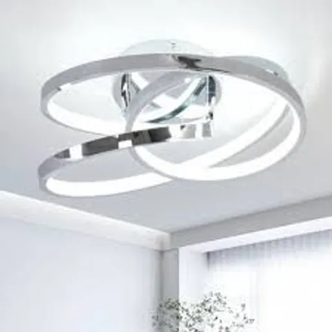 BOXED ANGSTROM 1-LIGHT 30CM UNIQUE/STATEMENT GEOMETRIC LED SEMI FLUSH