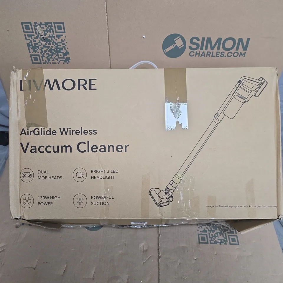 LIVMORE AIRGLIDE WIRELESS VACUUM CLEANER – BOXED