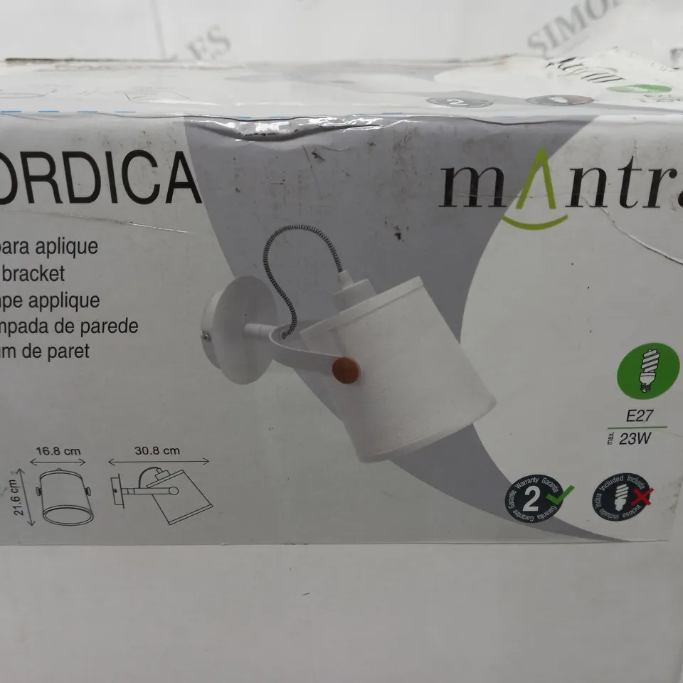 BOXED NORDICA MANTRA WALL BRACKET LIGHT 