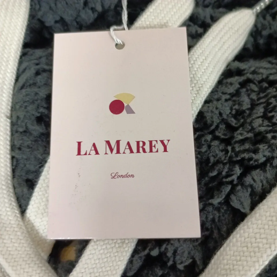 A BOX OF APROXIMATELY 5 LA MAREY LONDON FLUFFY HOODED COAT –BLACK WOMEN’S