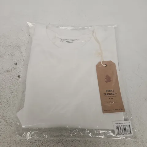 &SONS ESSENTIALS T-SHIRT WHITE, M