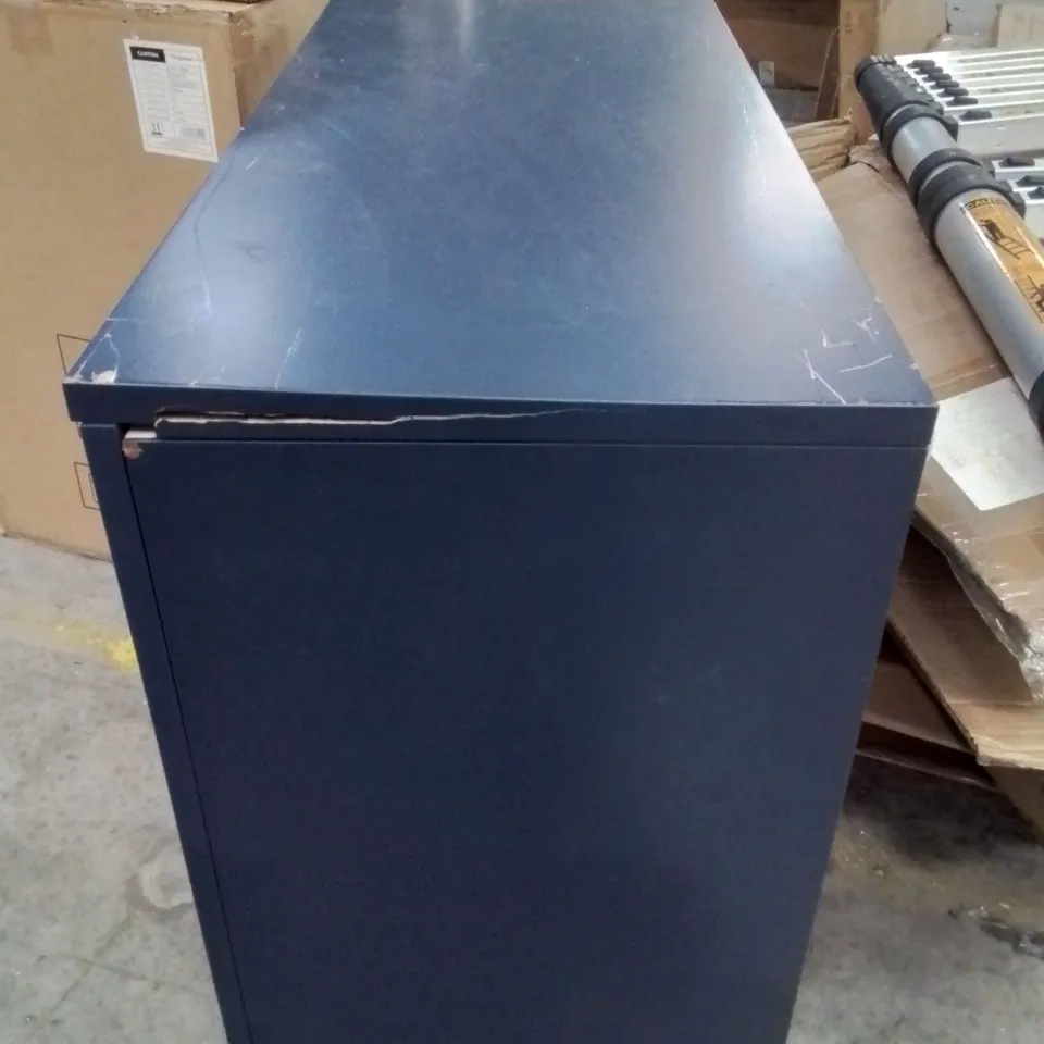 2 DOOR BLUE TV CABINET 